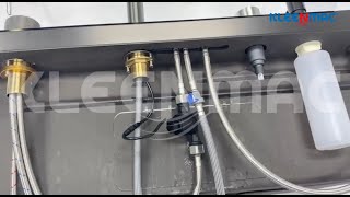 KLEENMAC Installation video of Kitchen sink with Smart Rainfall integrated faucet [upl. by Philander618]