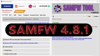 Samfw frp tool 481 Samsung frp bypass tool 2024 Oneclick bypass Google account verification [upl. by Airotkciv]