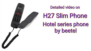 best hotel series phone by beetel  beetel H27 phone jayshreetelecom [upl. by Blessington]