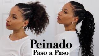 PEINADO FÁCIL Y LINDO para el cabello rizado y en transición  FRIZZYDESI ft Onemorehair [upl. by Llenahc108]