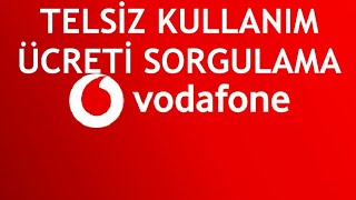 Vodafone Telsiz Kullanım Ücreti Sorgulama Nasıl Yapılır [upl. by Myrah]