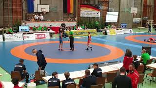 RINGEN Deutsche Meisterschaft Jugend B 2021 Freistil  41 kg  um 34 Wächter Fabian vs Kling Marc [upl. by Glenna]