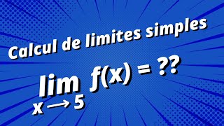 Calcul de limites simples  Partie 1  exercices corrigés [upl. by Anelem]