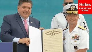 Gov JB Pritzker Delivers Remarks At 2024 Chicago Navy Week [upl. by Nolham]