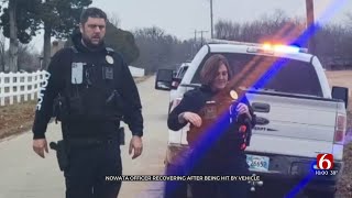 Nowata Police Officer Recovering After Being Hit By Car [upl. by Eudo944]