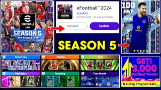 Season 5 eFootball™ 2024  🤩🔥 Release Date Free Login Present amp Campaign amp Premium Club Packs 🔔 [upl. by Bronwen]