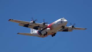 Coulson Lockheed L10030 Hercules N405LC BMBR132 Arrival into Avalon [upl. by Ellora]