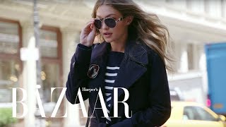 A Day In the Life of Gigi Hadid  Harpers BAZAAR [upl. by Auqeenahs]