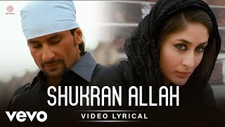 SalimSulaiman Sonu Nigam Shreya Ghoshal Salim Sadruddin Merchant  Shukran Allah Lyric Video [upl. by Elleinahc]