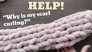 How to STOP Your Finger Knit Scarf From Curling [upl. by Sawyer]