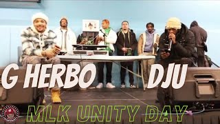 DJU amp G Herbo LIVE INTERVIEW MLK Day Chicago Youth Peace Mental health  more DJUTV 11523 [upl. by Radmilla]