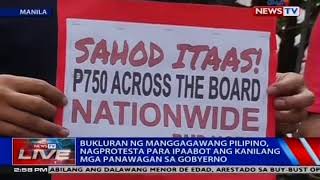 Bukluran ng Manggagawang Pilipino nagprotesta para ipaabot ang kanilang mga panawagan sa gobyerno [upl. by Alsworth]