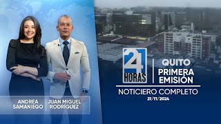 Noticiero de Quito Primera Emisión 211124 [upl. by Adnilec]