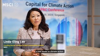 MSCI Capital for Climate Action Conference 2024  Interview with LindaEling Lee [upl. by Dublin]