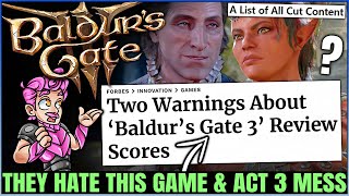 Baldurs Gate 3  Game Not Ready For Release amp ALL 32 BIG Cut Content Bits Found  Bad Take Review [upl. by Oizirbaf912]