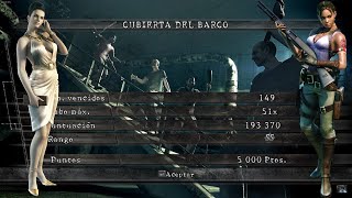 Resident Evil 5  Los Mercenarios Duo  Cubierta del barco  Excella amp Sheva SS 151 000 [upl. by Lurie]