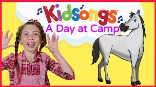 A Day At Camp by Kidsongs  Camp Songs for Kids  Hokey Pokey Dance  Camp fire Songs  PBS Kids [upl. by Anonyw]