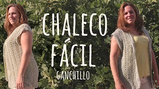 Tutorial Chaleco Calado Fácil TODAS LAS TALLAS  Ganchillo  Crochet  Lanas y Ovillos [upl. by Auqinimod]