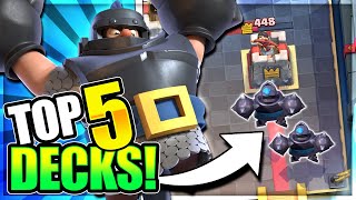 TOP 5 BEST MEGA KNIGHT DECKS in CURRENT META  Clash Royale Best Mega Knight Deck 2020 [upl. by Fulcher]