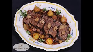 Rôti de Paleron braisé au vin rouge et figues confites [upl. by Oran]