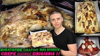 GIGATACOS GRATINÉ DÉLICIEUX  CRÊPE SUCRÉE ORIGINALE chez Crêpe Show Lilas [upl. by Perlman]