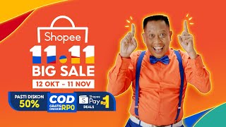 Shopee 1111 BIG SALE  Nikmati COD Gratis Ongkir tanpa Minimum Belanja [upl. by Staffan]