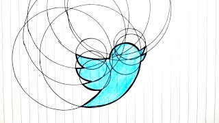 円だけでツイッターの鳥のマーク I draw a quotmark of Twitterquot Use the circle [upl. by Imiaj]