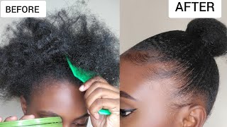 HOW TO STYLE YOUR NATURAL HAIR USING ECO GELSimple Natural hairstyles [upl. by Loss]