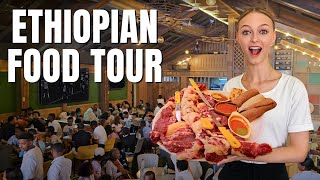 We ate RAW MEAT in ETHIOPIA Addis Ababa [upl. by Schluter]