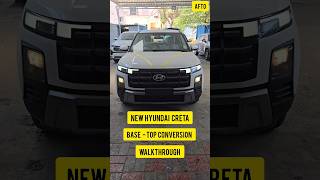 HYUNDAI CRETA 2024 Base to Top Conversion Walkthrough afto coimbatore hyundai creta shorts [upl. by Ireva]