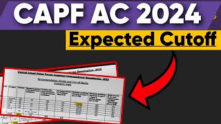 CAPF AC 2024 Cut off marks 📉 capf2024 [upl. by Ellevehc312]