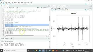 ARIMA R studio part 3 estimasi model amp diagnostic check [upl. by Eeroc]