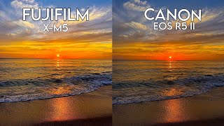 Fujifilm XM5 VS Canon eos R5 II camera test comparison [upl. by Nocaj]