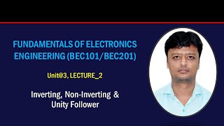 U3L2Inverting NonInverting amp Unity Follower  Electronics Engineering BEC101201 Hindi [upl. by Shurlocke781]