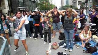 Learning the Flash Mob Dance for Oprah 24th KickOff [upl. by Elyac]