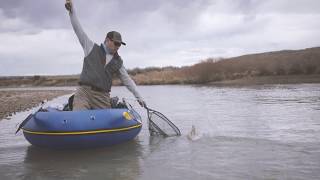 Fly fishing in the Water Master Kodiak in Wyoming [upl. by Farand]