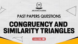 IGCSE MATHS 0580  CONGRUENCY amp SIMILARITY TRIANGLES  Past Paper Questions [upl. by Edelson]