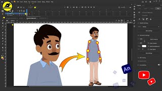 2D Cartoon Character Rigging  कार्टून कैसे बनते हैं  2D Animation Courses Online  Make Cartoon [upl. by Hcir]