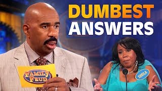 DUMBEST ANSWERS EVER Steve Harvey is SPEECHLESS Family Feud [upl. by Waverly249]