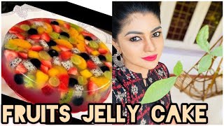 Fruit jelly cake  easy to make [upl. by Atalee]