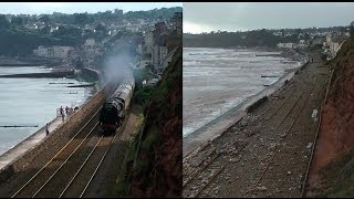 Dawlish Sea Wall Before amp After [upl. by Yrolam]