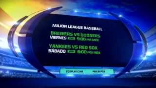 FOX Sports  MLB  Brewers vs Dodgers  Yankees vs Red Sox FOX Sports 2 [upl. by Nannoc]