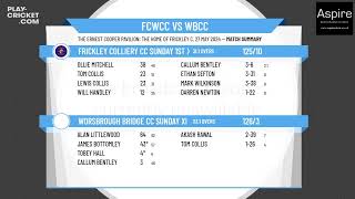 Frickley Colliery CC Sunday 1st XI v Worsbrough Bridge CC Sunday XI [upl. by Waddle228]