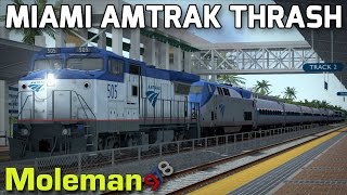 Miami Amtrak Thrash  TS2016  Amtrak Dash 832BWH  Miami West Palm Beach [upl. by Adela]