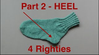 EASY Socks  Part 23 HOW TO KNIT SHORT ROW HEEL 4 Righties [upl. by Zicarelli709]