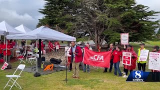 Day 1 of CSUMB strike [upl. by Lliw36]