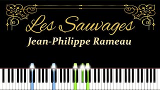 Les Sauvages  JeanPhilippe Rameau  Piano Tutorial  Synthesia  How to play [upl. by Selestina159]