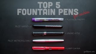 Top 5 Fountain Pens for Newbies [upl. by Harriott]