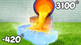 Molten Lava Vs Giant Ice Block Experiment [upl. by Yenwat647]