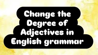 degrees of comparison in english grammar  positive comparative superlative words englishgrammar [upl. by Olenolin]